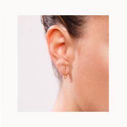 Pendientes oro criollas oval diamantes