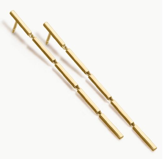 Pendientes 5 tramos articulado en oro