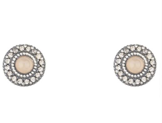 Pendientes plata, cuarzo rosa